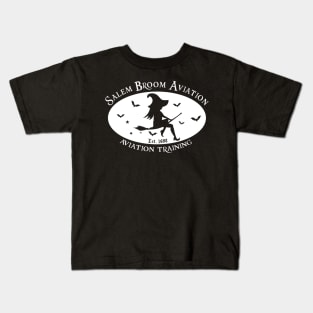 Salem Broom Aviation - Witch Broom Flying Lessons Kids T-Shirt